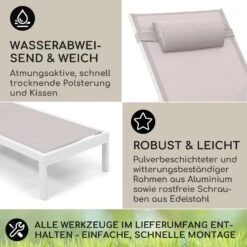 Lucca Lounger Liegestuhl Polyester Aluminium 4-Stufen 8 Lucca Lounger Liegestuhl Polyester Aluminium 4-Stufen -Garten Store 10041236 de 0003 usp
