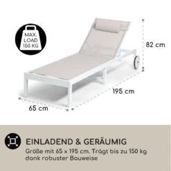 Lucca Lounger Liegestuhl Polyester Aluminium 4-Stufen 9 Lucca Lounger Liegestuhl Polyester Aluminium 4-Stufen -Garten Store 10041236 de 0004 usp