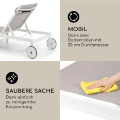 Lucca Lounger Liegestuhl Polyester Aluminium 4-Stufen 10 Lucca Lounger Liegestuhl Polyester Aluminium 4-Stufen -Garten Store 10041236 de 0005 usp