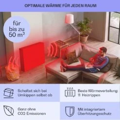 Sanford Smart Ölradiator 2500 W Leistung Wochentimer LED-Display Touch-Panel Klarstein-App -Garten Store 10041358 de 0005 usp