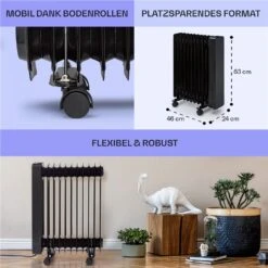 Sanford Smart Ölradiator 2500 W Leistung Wochentimer LED-Display Touch-Panel Klarstein-App -Garten Store 10041358 de 0006 usp