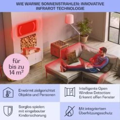 Taal Smart Hybrid-Infrarot-Heizung 105x56cm 750W Wochentimer IP24 -Garten Store 10041869 de 0004 usp