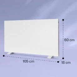 Taal Smart Hybrid-Infrarot-Heizung 105x56cm 750W Wochentimer IP24 -Garten Store 10041869 yy 0008 dimensions