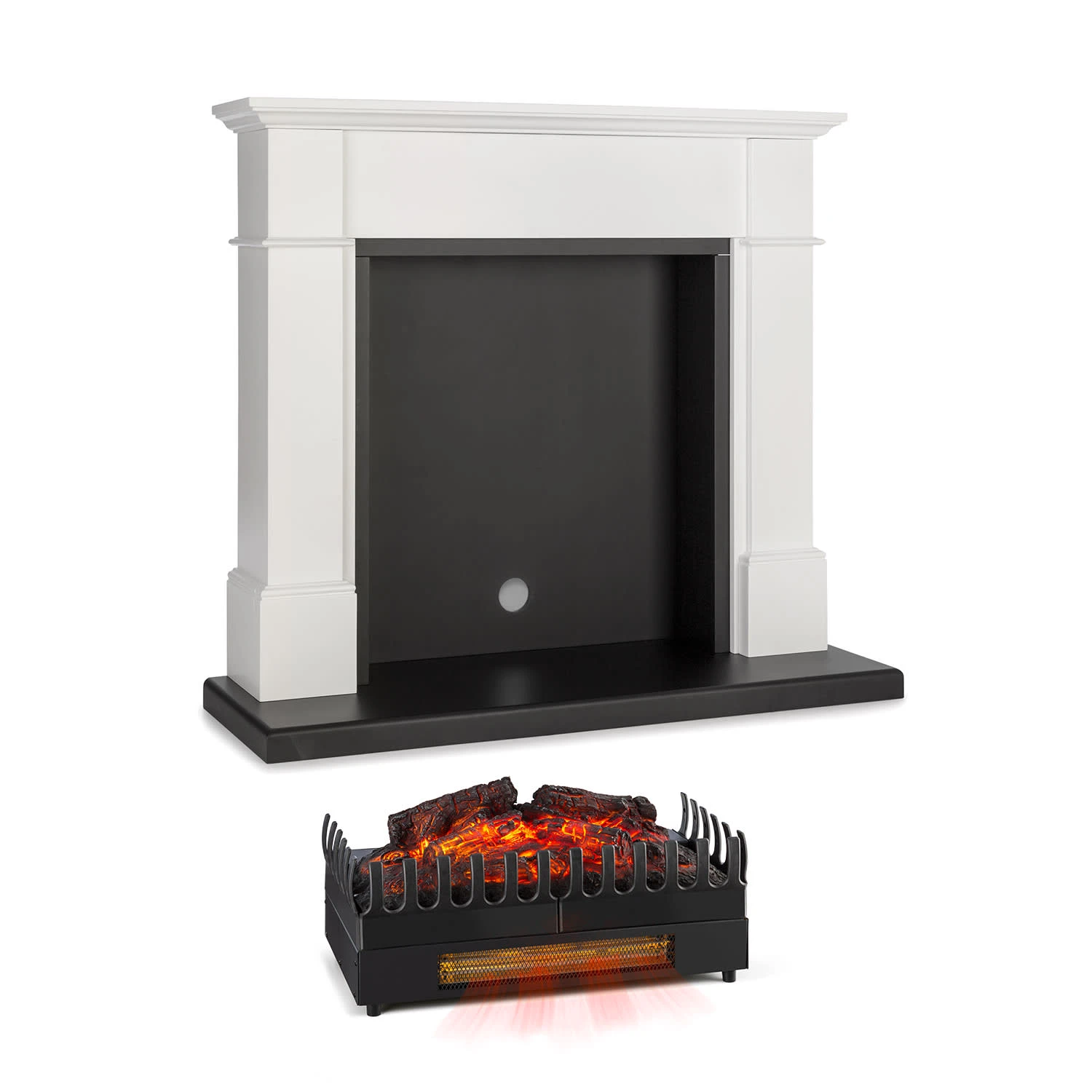 Biel Kamingehäuse + Kamini FX Kamineinsatz 2000W MDF Modernes Design 1 Biel Kamingehäuse + Kamini FX Kamineinsatz 2000W MDF Modernes Design